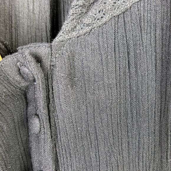 Free People Feelin Moody Mini Dress Black Long Sleeve Flowy Boho Whimsigoth S - Picture 15 of 15